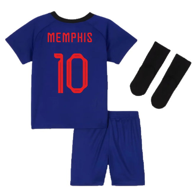 2022-2023 Netherlands Away Mini Kit (Memphis 10)-SoccerKits Hub | Buy Soccer Jerseys Online